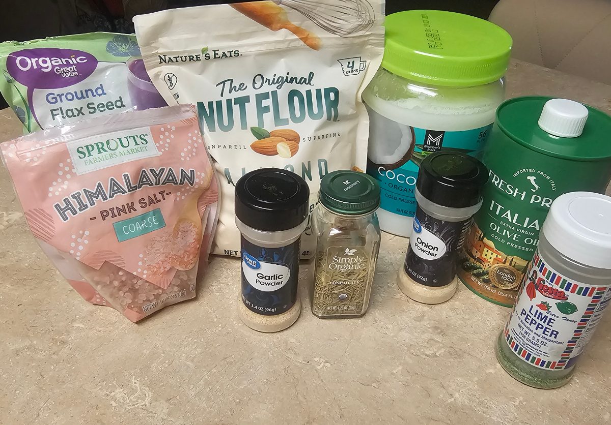 Ingredients for Parmesan Rosemary Almond Flour Crackers